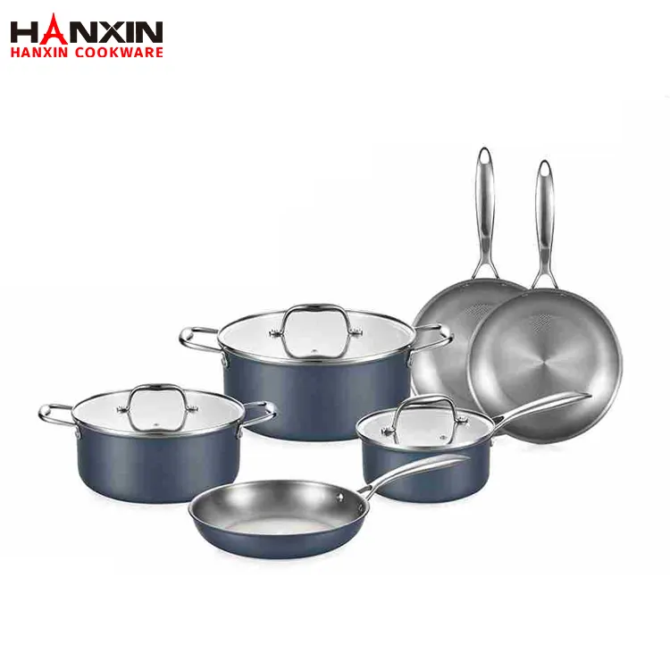 Bộ nồi chống dính composite nhôm-304 bằng thép không gỉ