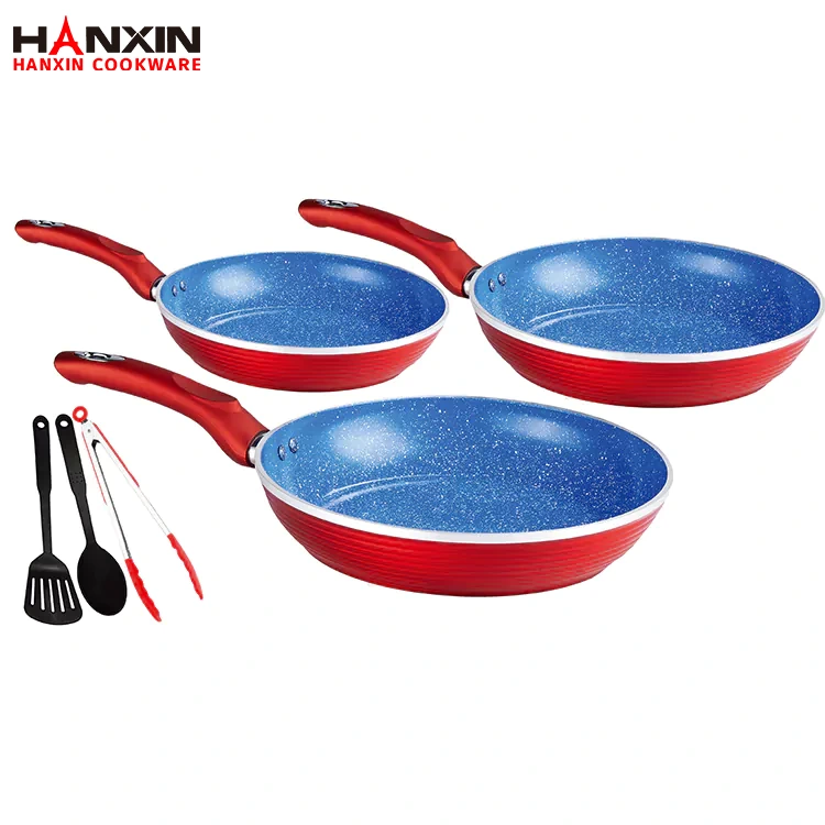 Bộ đồ nấu nướng bằng đá cẩm thạch bằng gốm nhôm