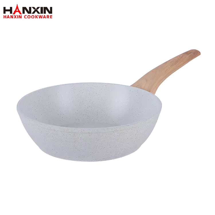 Chảo chiên sâu bằng đá cẩm thạch bằng gốm sứ Chảo chiên sâu bằng đá cẩm thạch bằng gốm sứ
