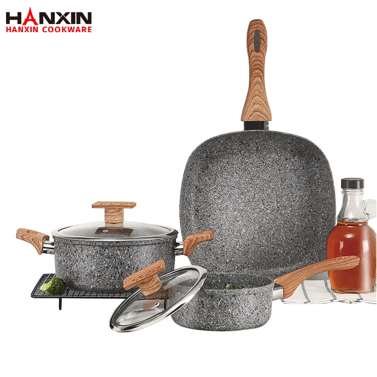 Bộ nồi nhôm chống dính phủ đá granite