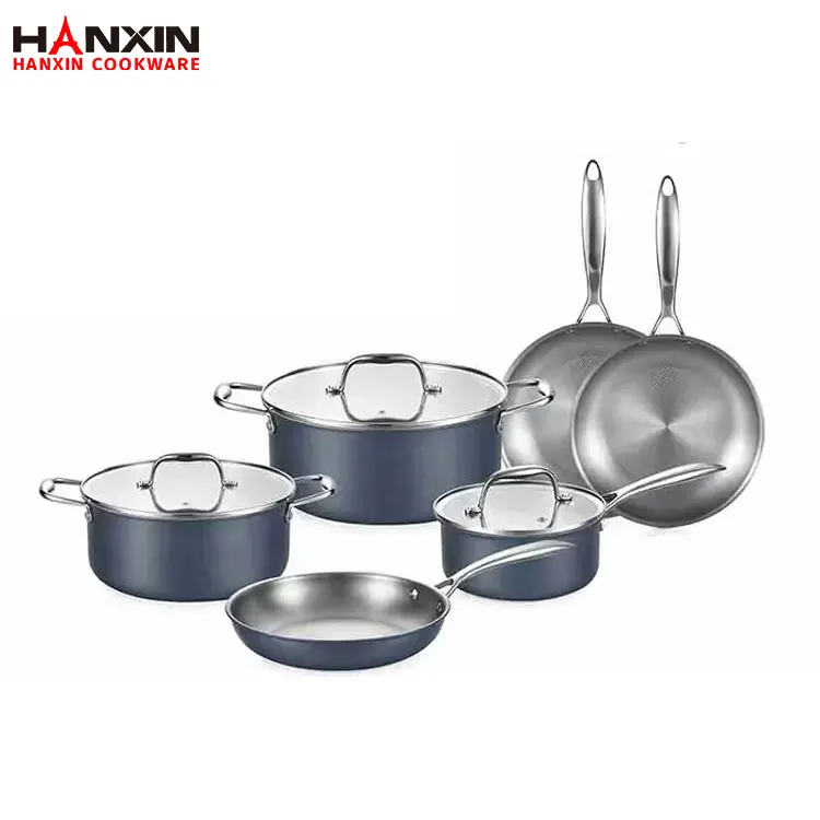 Bộ nồi chống dính bằng thép không gỉ composite hai lớp